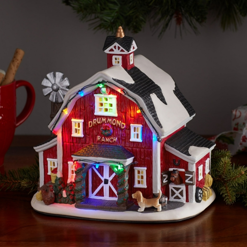 LAST ONE New Pioneer Woman Christmas Drummond Ranch LED Barn Village